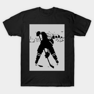 Waiting for the Puck - Hockey Player T-Shirt